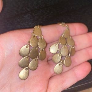 Dry goods Gold dangle chandelier earrings